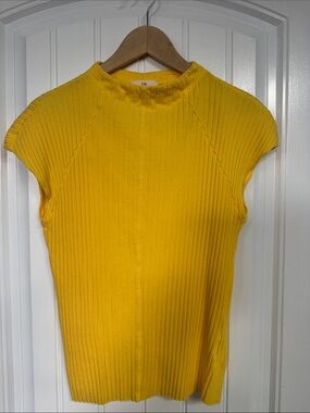 T.La Bright Yellow Ribbed Tank Top